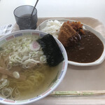 Supasenta Amano Fudokona - 塩ラーメン＋半カツカレー  多少ね上がってます