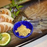 海鮮居酒屋のんべえ亭 - 本マグロ旨い！カワハギ肝合え、上がる～～♪