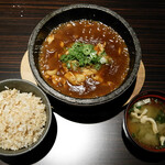 銀座 竹の庵 - 石焼き味噌麻婆豆腐