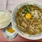 Banri - 中華そば肉玉子入大　ご飯小