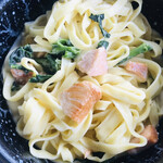 カプリチョーザ - タリアテッレ　スモークサーモンとほうれん草のクリームソース