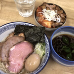 麺処 有彩 - 『昆布水つけ麺 特製(醤油・中盛り)＋豚キムチ丼』