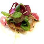 み乃家 - 豚足と豚耳のテリーヌ
      トマトとオリーブのマスタードソース