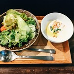 フカダパスタ - 新鮮野菜サラダ&スープ