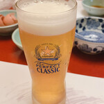 味の駒形家 - サッポロクラシック生ビール640円