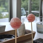 MAISON LAFITE - ◆口直しのシャーベストは「西瓜」・・思わず「美味しい」と口の出たのですけれど、西瓜よりも旨味が凝縮していますよ。