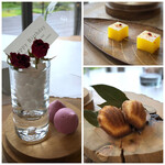 MAISON LAFITE - ＊バースディカードも添えられていて嬉しい。^^ 「フランボワーズのメレンゲ」「焼きたてのマドレーヌ」「オレンジなんとか」、全て美味しい。