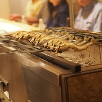 銀座 しのはら - 唐揚げと塩焼きの鮎の食べ比べ