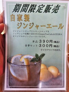 グリーンティーカフェ - 別紙カレーメニューうら