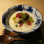 日本料理 みや  - 抹茶葛寄せ、クリームチーズ