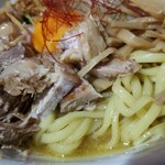 塩そば専門店 桑ばら - 鶏白湯まぜそば ～麺半分くらい残して俺の優しさ鶏割りスープ付き～