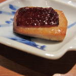 阿佐ヶ谷バードランド - 鳥のベーコン。塩をしてスモークしたもの。トマトによく合いました。