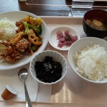 ダイエー フードコート - 鶏と野菜の黒酢あんかけセット