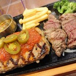 ビッグボーイ - 粗挽きビーフハンバーグ＆カットステーキ