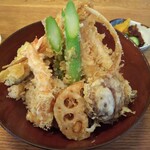 てんぷら天穹 - 穴子入り天丼