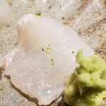 馳走 啐啄一十  - ⑥白甘鯛(山口県徳山沖産、6日寝かせ)
      オフシーズンですが、上品な脂の旨みと甘さが寝かせにより増しています
      軟らかいですがダレてなく、モチモチ感があり素晴らしい