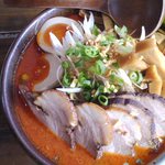 極麺 小次郎  - 赤鬼らぁ麺大盛り二辛