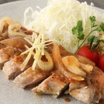 Grilled Homi pork with ginger