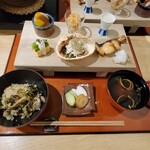 僖ニ成ル食 - 暗闇坂宮下麻布 炊き込みご飯と彩八寸