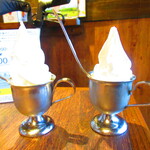 びっくりドンキー - ２人の北海道ソフトクリーム　１００円（税込）【２０２１年８月】