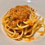 横浜馬車道 旬の肉料理イタリアン オステリア・アウストロ - 2021.8.  北海道『クリガニ』とそのミソのトマトソースリングイネ