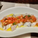 横浜馬車道 旬の肉料理イタリアン オステリア・アウストロ - 2021.8.  テナガタコのカルパッチョ