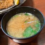 酒肴 新屋敷 - 味噌汁も最高に美味しいんだ