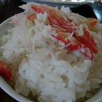 ペンション群林風 - かに+ご飯