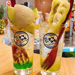 酒場 サワマル - フルー酎 キウイ(580円） メロン（580円）