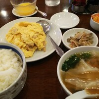 三和楼 - ランチ、豚肉の細切り玉子炒め