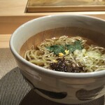 寿し芳 - あおさ蕎麦。