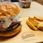 ビルダーズ - フライドマッシュルームバーガーDX