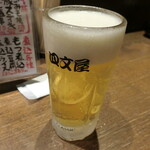 四文屋 - ビール　385円