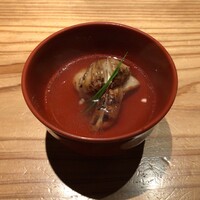 とり茶太郎 - ほろほろ鳥の胸肉と松茸の揚げ出汁