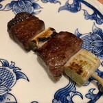 雪月花 銀座 - 特産松阪牛ロースのねぎま