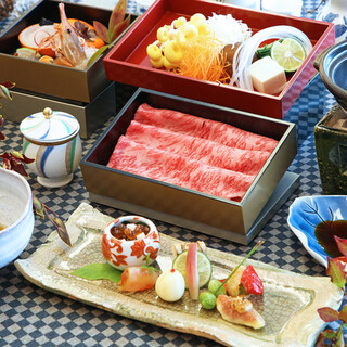広島牛のしゃぶしゃぶ会席