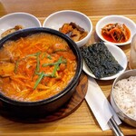 韓定食 トンデムン - プデチゲ定食(1,314円)