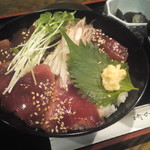 紅梅 - 気仙沼トロかつお漬丼　早稲田みょうが添え（早稲田かつお祭り）