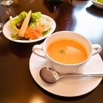 BistroPetitBonheur - セットの「スープ」「サラダ」