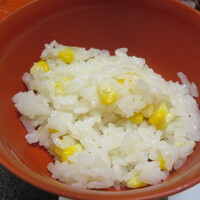 はり清 - ご飯は玉蜀黍ご飯