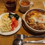 飯田橋スペインバル ALBA - チーズたっぷりキーマ風焼きカレー¥880-