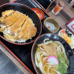Eichiyan udon - カツとじ丼セット