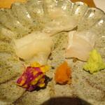 馳走 啐啄一十  - 虎魚(2日寝かせ) 白甘鯛(6日寝かせ) 九絵(7日熟成)