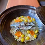Myroom Kirara - 秋刀魚と銀杏の土鍋ご飯（2021年9月）