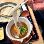 花山うどん - 丸ごと玉葱の南極カレーつけうどん1