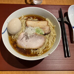 麺 みつヰ - 醤油(手揉み麺)800円+大盛100円+味玉100円