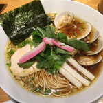 むぎとオリーブ - 鷄・煮干・蛤トリプルSOBA（1000円）