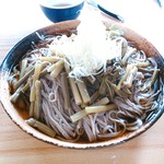 そば処　ひなた - 冷やし山菜蕎麦（大盛り）