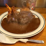 Kare No Nankai - エビフライカレー+メンチカツ　1280円