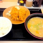 Katsuya - とん汁定食(ヒレカツ2枚＆とん汁大)　￥715
